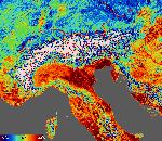 Temperaturkarte Alpen