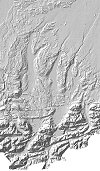 beschattetes Höhenmodell Alpenvorland