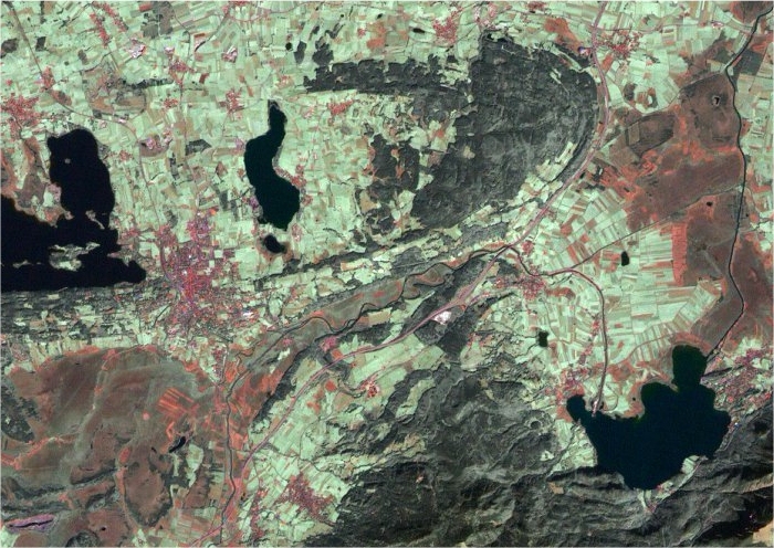 Murnauer Molassetrog Landsat 7 RGB=321pan
