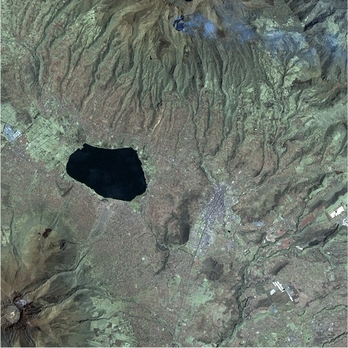 Otavalo Ecuador Landsat 7 RGB=321 und RGB=543