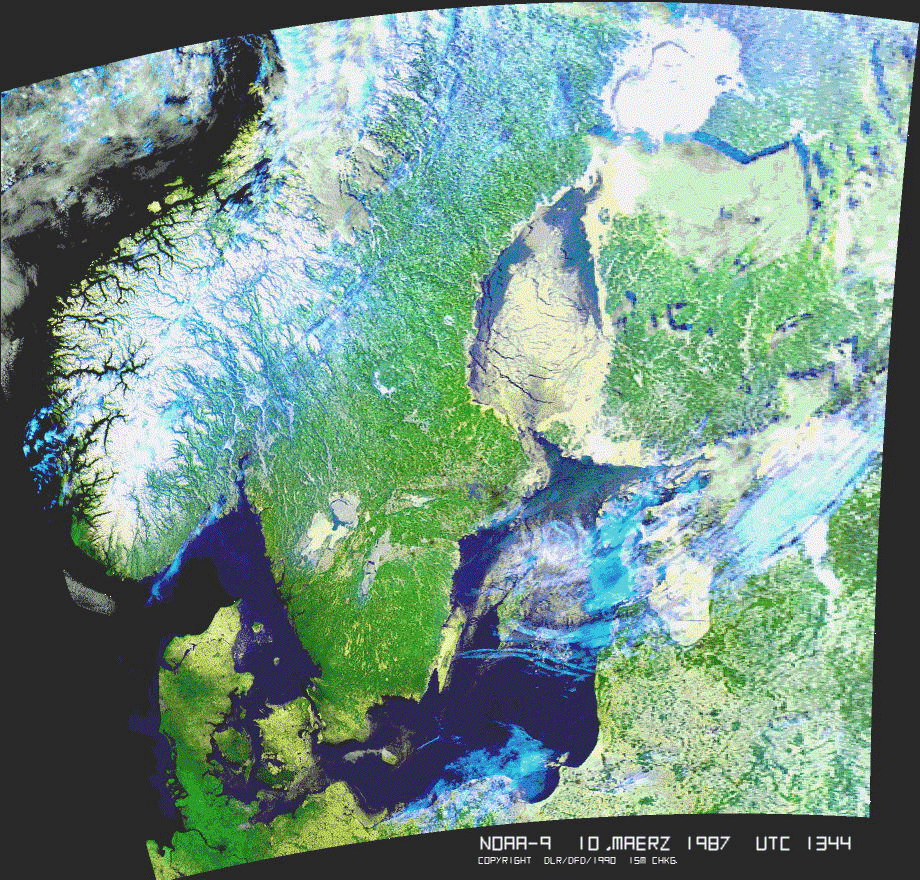 Ostsee Skandinavien NOAA vm Mrz 1987