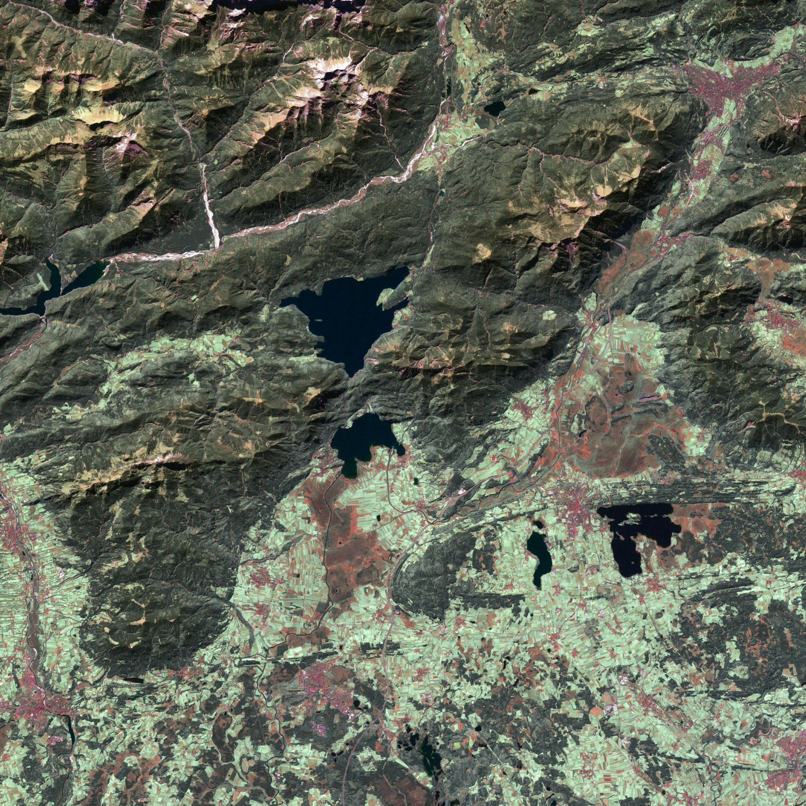 Kochelsee Landsat 7 RGB=321pan